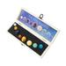 9x 9 Planets Natural Gemstone Set Crystals with Wooden Box Creative Gift Desk Decorations