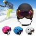 Adult Ski Helmet with Goggles - Breathable CE-EN1077 Head Protector for Riding (Men/Women)
