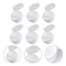 6 Pcs Mini Loose Powder Boxes Portable Travel Cosmetics Bottle with Puff (White)