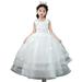 Flower Girls Pageant Dresses for Wedding Pearl Mesh Puffy Dress Kids First Communion Prom Ball Gown