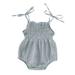 ZRBYWB Baby Girls Romper Sleeveless Solid Linen Romper Sling Backless Jumpsuit Outfits Cute Summer Clothes