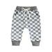 TOPGOD Toddler Baby Boy Shorts Summer Checkerboard Plaid Print Cotton Shorts Casual Elastic Waist Jogger Shorts Pants