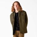 Dickies Men's Skateboarding Duck Shirt Jacket - Dark Olive Size XL (TJSK5)