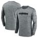 Men's Nike Heather Gray Las Vegas Raiders Sideline Team Velocity Performance Long Sleeve T-Shirt