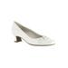 Extra Wide Width Women's Waive Pump by Easy Street® in White (Size 11 WW)