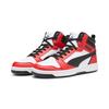Sneaker PUMA "REBOUND V6", Gr. 47, bunt (puma weiß, puma schwarz, for all time rot), unifarben, sportlich, Schuhe
