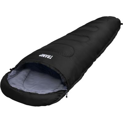 Mumienschlafsack EXPLORER "TRAMP Camping Schlafsack 230x80x55cm Outdoor" Schlafsäcke Gr. B/L: 80cm x 230cm, mit Reißverschluss, schwarz kombinierbar leicht 1300g