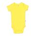 The Honest Co. Short Sleeve Onesie: Yellow Solid Bottoms - Size 0-3 Month