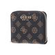 GUESS Women Laurel SLG SMALL Zip Around Wallet, Mocha Logo