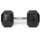 Technofit Hex Hantel Hex Kompakthantel aus Gummi, Hexagon-Hantel, Krafttraining, Fitness Hantel, Muskelaufbau, Bodybuilding 2 x 15 kg im Paar