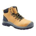 Blackrock Malvern Tan/Honey Lightweight Safety Boots S3 Steel Toe Cap Boots Mens Women Safety Shoes, Water Resistant Safety Boots Protective Steel Midsole, Leather Work Boots, Anti-Slip - Size 4