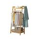 ZLECB Wooden Clothes Rail,1 hanging rod and 2 partitions,Multi-functional Clothes Rack Hanging Rack，Modern Minimalist Wooden Clothes Rail Stand,60cm