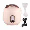 Atyhao Mini Rice Cooker, 2L Alloy Plastic Rice Cooker Multifunctional Nonstick Electric Rice Cooker with Food Steamer Basket Measuring Cup for Rice Soups Stews Grains Oatmeal (White)