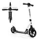 LaScoota Foldable Adult Scooter - Also Great as a Scooter for Kids Ages 8-12 & Teenagers 11-15 - Big 200mm Wheels - Kick Scooters With Shock Absorption - Great Gift - Up to 105kg (White)