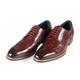 AZOR Venezia Men's Classic Formal Derbys Shoes Full Brogue Wingtip Formal Shoes | Size 9 Burgundy