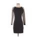 Tart Casual Dress - Mini: Black Grid Dresses - Women's Size X-Small
