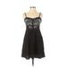 Express Casual Dress - A-Line Sweetheart Sleeveless: Black Print Dresses - Women's Size Small