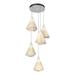 Hubbardton Forge Mobius 5 - Light Cluster Pendant Fabric in White | 11.3 H x 17.3 W x 17.3 D in | Wayfair 131122-1000