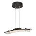 Hubbardton Forge Glissade 1 - Light Unique Geometric LED Pendant Glass in Brown | 3.2 H x 20 W x 4.2 D in | Wayfair 137585-1004