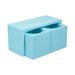 ECR4Kids Tri-Me Table & Cube Chair Set, Multipurpose Furniture,3-Piece Plastic in Blue | 17 H x 32.75 W in | Wayfair ELR-14410-CY