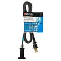 Woods 0292 HPN Cord for Heat Producing Polarized Appliances Black Each