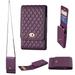 UUCOVERS Cell Phone Purse Crossbody Case Compatible with iPhone 14 Pro Max 13 Pro 12 S23 Ultra S22 PU Leather Universal Wallet Mini Handbag for Women Girls Darkpurple