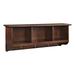 Bowery Hill Wood 3 Large Cubbies Storage Shelf in Mahagony Brown