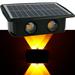 4 LED Solar Wall Light Glow Up and Down Solar Courtyard Lights IP65 Waterproof Solar Fence Lights RGB Solar Landscape Light for Garden(Yellow)