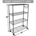 Simple Deluxe Heavy Duty 4-Shelf Shelving Unit with Wheel and Adjustable Feet 36 (L) x14 (W) x54 (H) Black