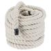 Uxcell Tug of War Rope 1 Inch x 50 Feet Natural Thick Cotton Rope Twisted Cotton Rope White