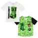 Minecraft Boys T-Shirt 2-Pack Baseball Shirt and Tee 2-Pack Bundle Set for Boys Sizes 4-16