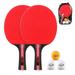 Ping Pong Paddles and Table Tennis Set Pack of 2 Ping Pong Rackets with 3 Balls and Carry Bag for Beginners Boys Girls