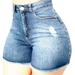 nsendm Womens Bike Shorts Women s Plus Size Relaxed-fit Knit-Waist Cargo Bermuda Short Light Blue 3XL