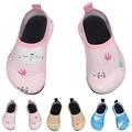 B91xZ Girls Socks Children Swimming Shoes Flat Bottom Soft Bottom Outdoor Beach Shoes Diving And Snorkeling Shoes Pink 3-4 Years