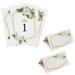 75PCS Greenery Eucalyptus Design Table Numbers 1-25 50 Place Cards For Weddings Receptions Baby Showers Special Occasions Events and so on ANGOLIO