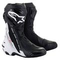 Alpinestars Supertech R Vented Mens Motorcycle Boots Black/White 47 EUR
