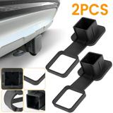 2Pcs Trailer Hitch Cover Towing Hitch Plugs Fits 2 Inch Receivers Tow Plug Cover Auto Trailer Hitch Receiver Cover Plug Caps Nitrile Rubber Cover Accessories (Black)