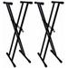 2 Mr Dj KS350 Keyboard Stand Adjustable Metal Music Keyboard Electronic Piano Dual X Stand