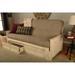 Somette Lexington Full-size Futon Set with Storage in Weathered White Finish with Mattress