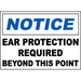 Traffic & Warehouse Signs - Notice Ear Protection Required Sign 18 x 24 Aluminum Sign Street Weather Approved Sign 0.04 Thickness