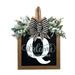 Unique Last Name Year Round Front Door Wreath with Bow 16 Welcome Sign Garland Creative 26 Letter Rustic Wreath for Front Door Spring All Seasons Outside Hanger Decor Gift