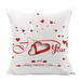 Hxroolrp Valentines Day Decorations Pillow Case Valentine s Day Linen Pillowcase Printing Sofa Cushion Home Decoration 45 x 45cm