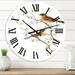 DESIGN ART Designart Vintage Mammals II Farmhouse wall clock 23 In. Wide x 23 In. High