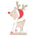 HOMEMAXS 1Pc Christmas Elk Adornment Wooden Desktop Ornament Home Scene Decoration