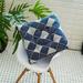 Qepwscx Printed Patterns Chair Cushions 18 Square Chair Pads Nordic Cotton Seat Cushions for Dining Office Chairs Indoor Outdoor (Blue)