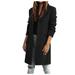 Dtydtpe Clearance Sales Shacket Jacket Women Wool Thin Coat Trench Jacket Ladies Slim Long Overcoat Outwear Womens Long Sleeve Tops Winter Coats for Women