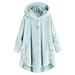 Dtydtpe Clearance Sales Cardigan for Women Plus Size Button Plush Hooded Loose Cardigan Wool Coat Winter Jacket Womens Long Sleeve Tops Winter Coats for Women