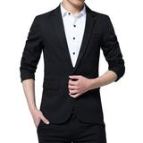 iOPQO blazer jackets for men Men s Fashion One Button Suit For Self-Cultivation Business Coat Men s Blazers Black XXL
