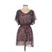 Mimi Chica Casual Dress: Pink Paisley Dresses - Women's Size Medium