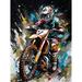 Motocross Race Driver Number 7 Racing Action Shot Unframed Wall Art Print Poster Home Decor Premium